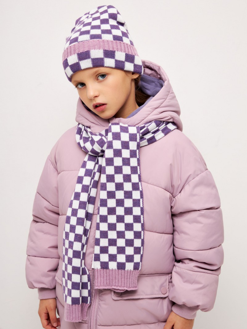 SELA Eșarfă tricotată cu lână adăugată pentru fete