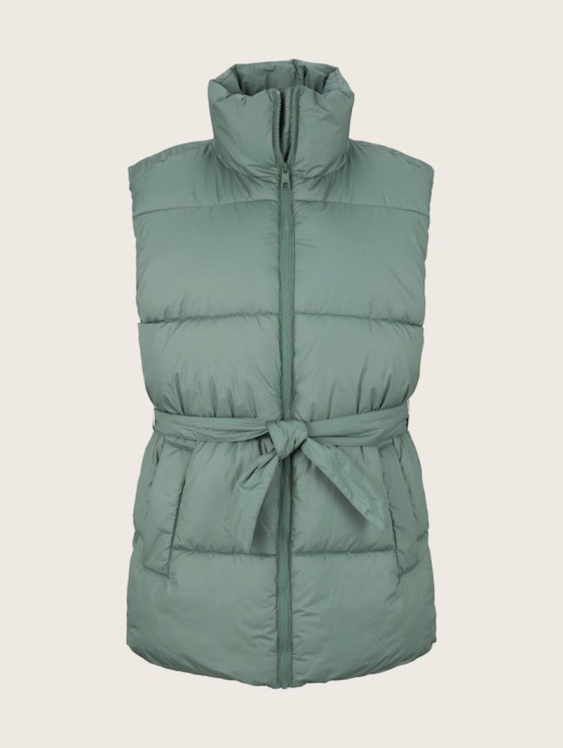 TOM TAILOR пуховый жилет с поясом