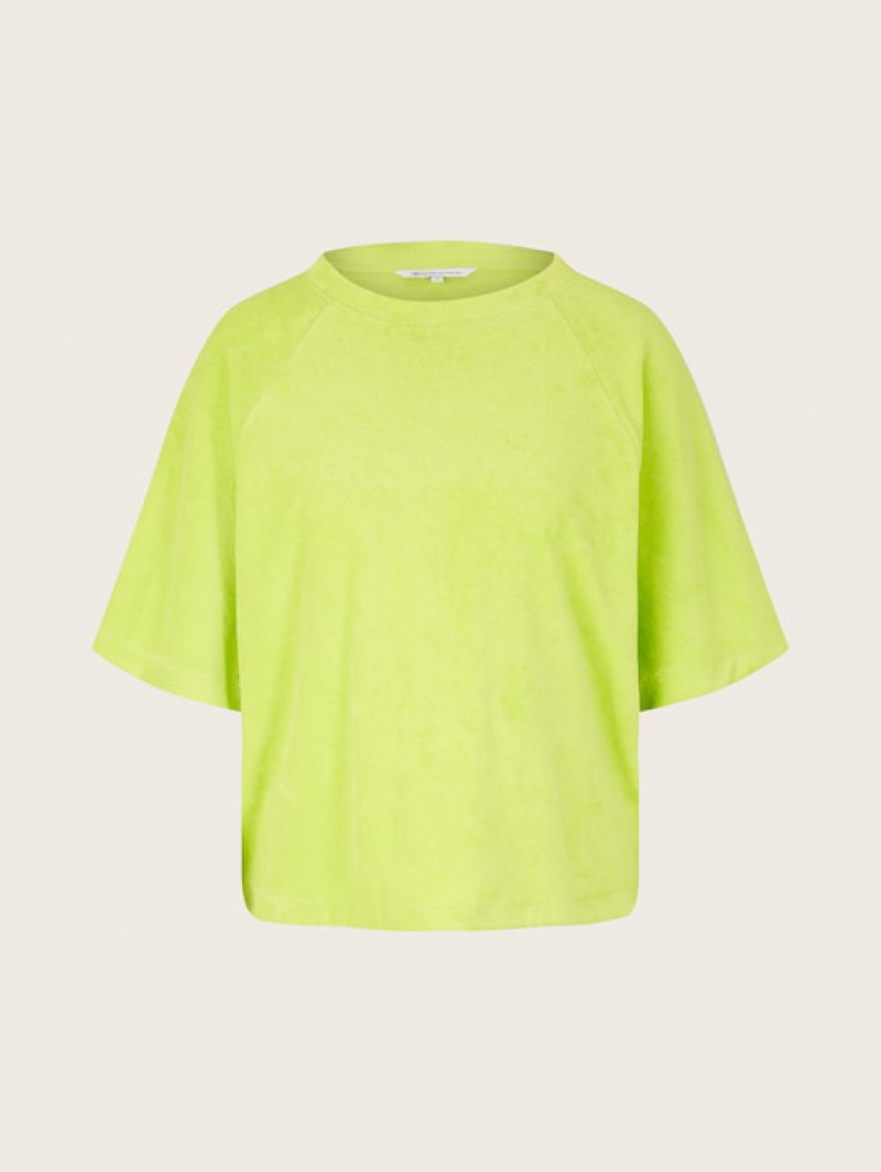 TOM TAILOR Базовая рубашка из махровой ткани