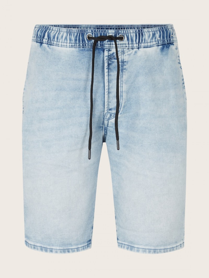 Джинсовые шорты с эластичным поясом