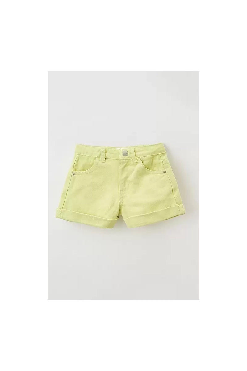 SELA Pantaloni scurți din denim cu manșetă pentru fete