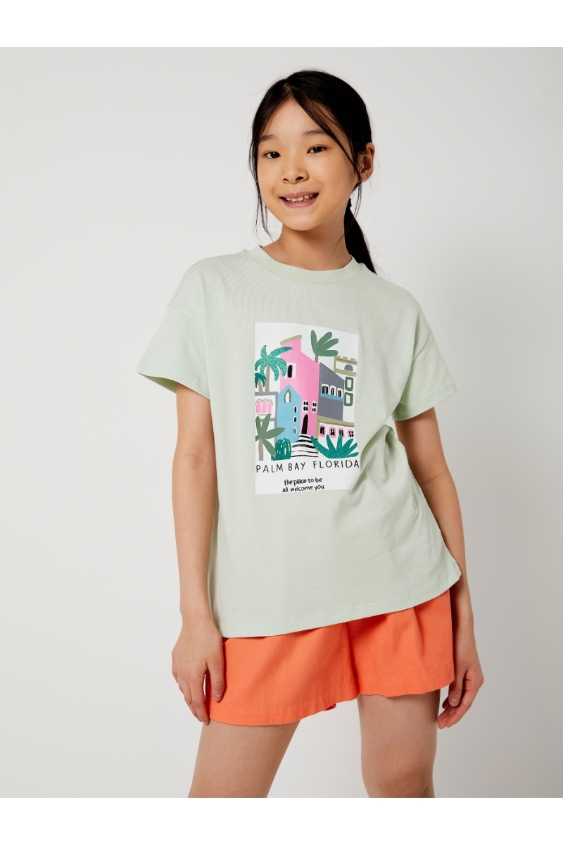 SELA Tricou imprimat pentru fete