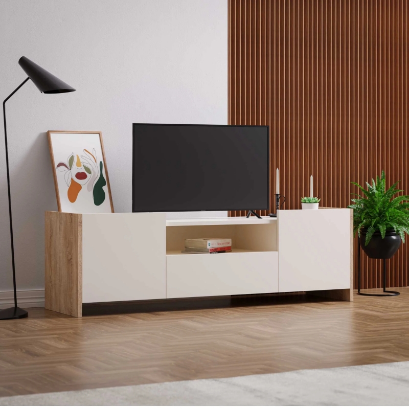 Тумба для телевизора "Cora" с 2 дверцами и 1 выдвижным ящиком