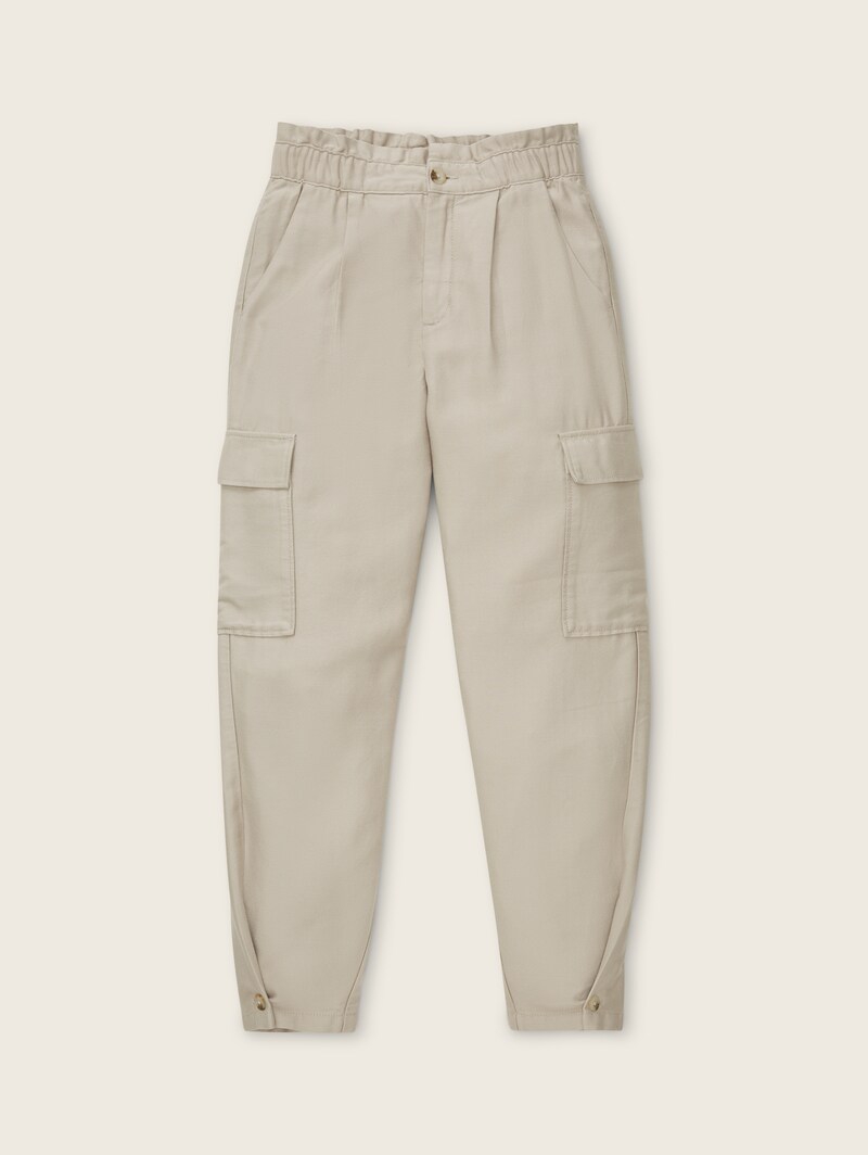 Брюки из бумажного пакета в стиле карго из Lyocell