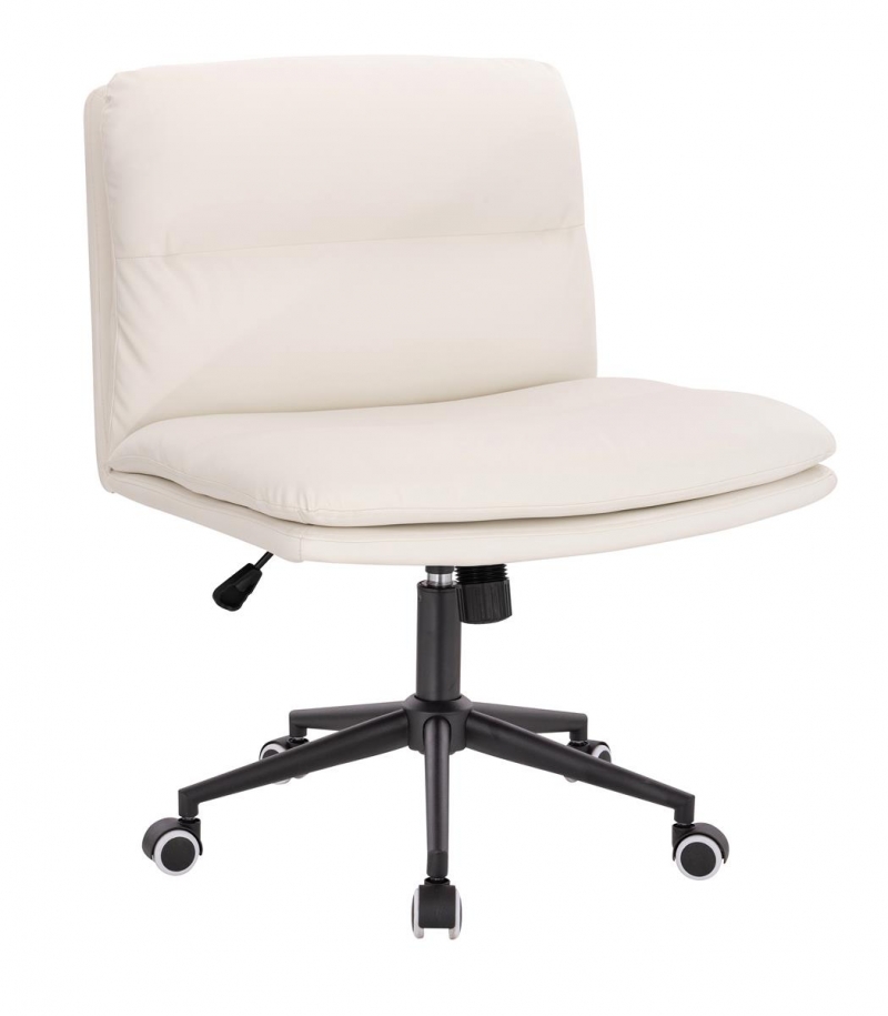 Scaun rotativ NAPPA alb, baza neagra