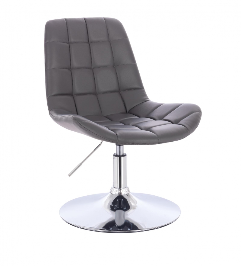 вращающееся кресло VOSS темно-серого цвета, хромированная основа
