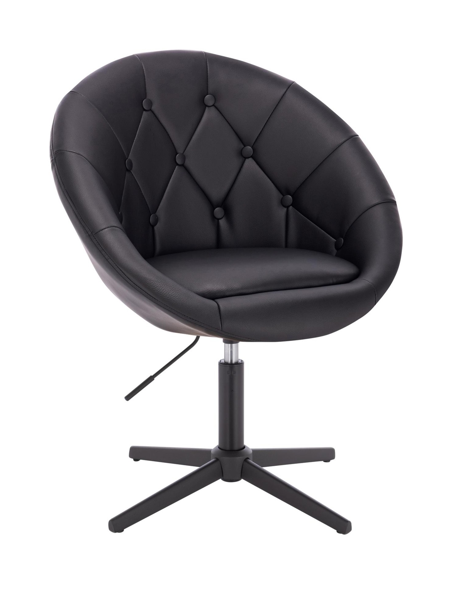 NORDFORM scaun rotativ CUBE negru, bază neagră