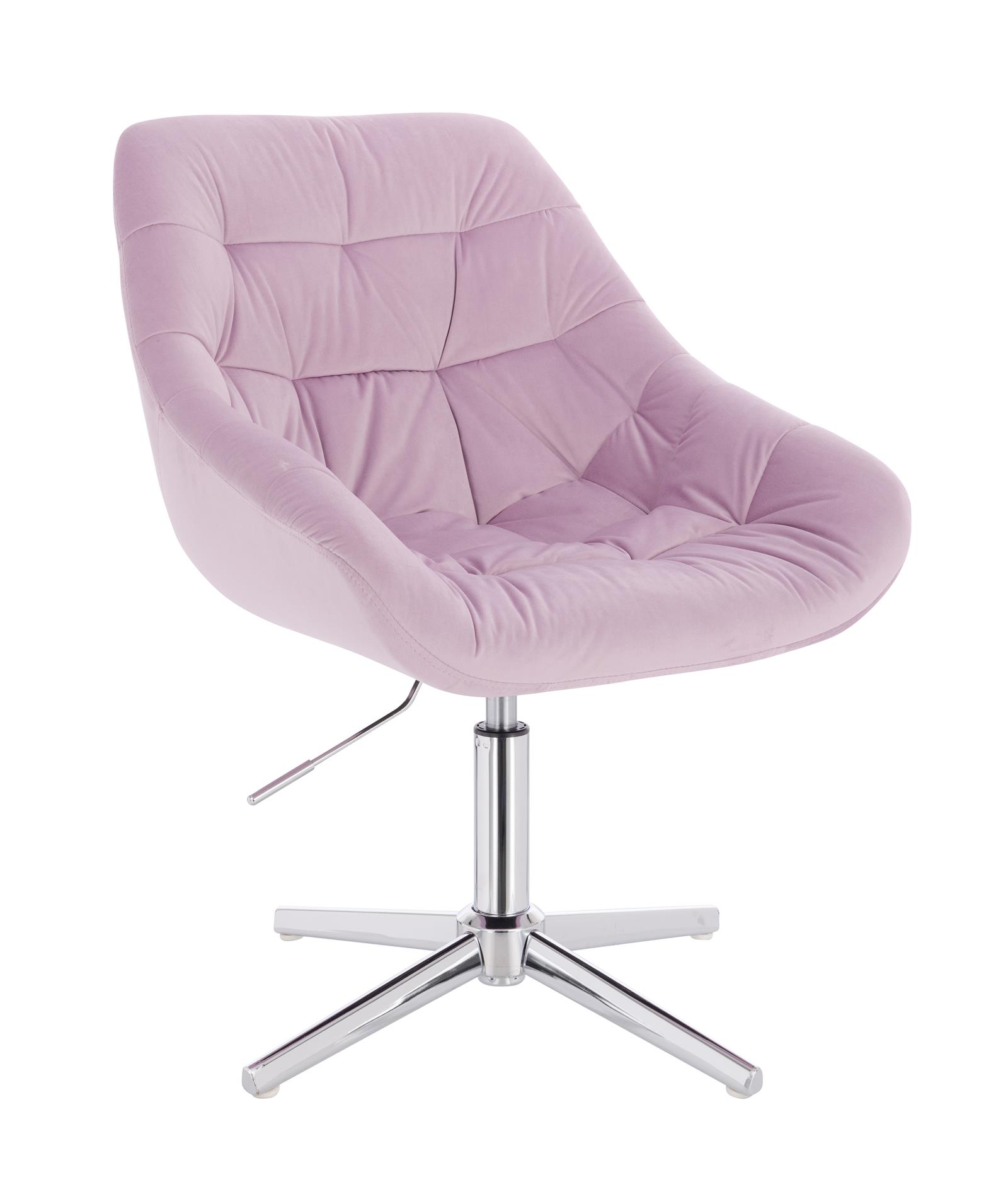NORDFORM fotoliu din catifea OSLO, violet, baza croma