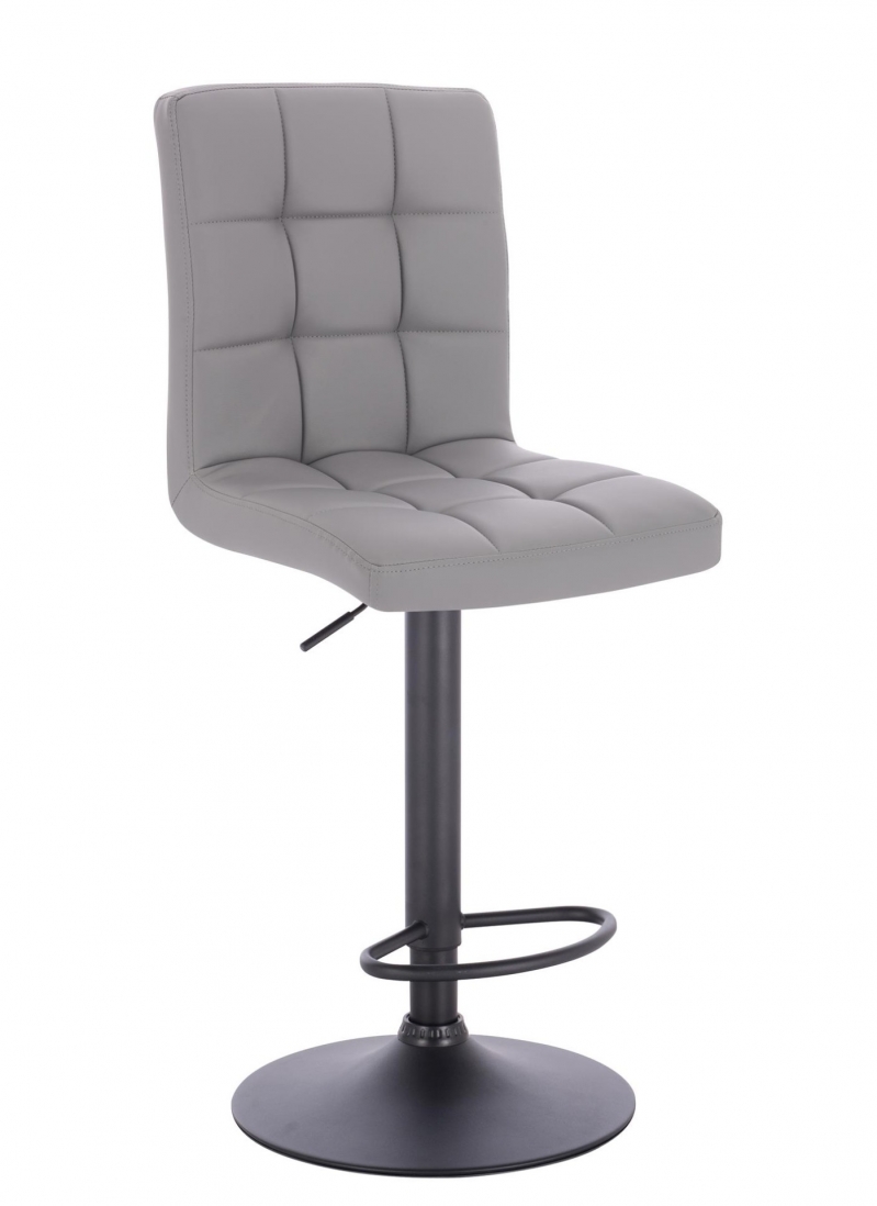 scaun de bar VESTLAND, gri, baza neagra