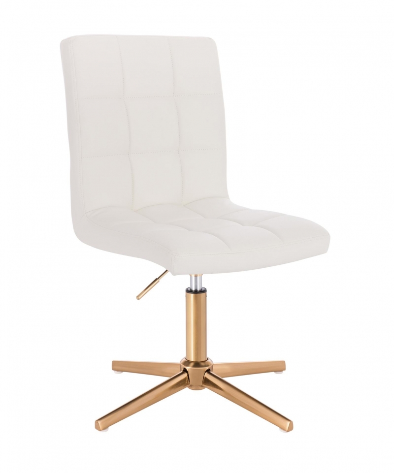 NORDFORM вращающееся кресло VESTLAND, белое, основание золотистое