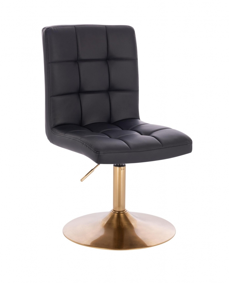 NORDFORM вращающееся кресло VESTLAND, черное, основание золотистый диск