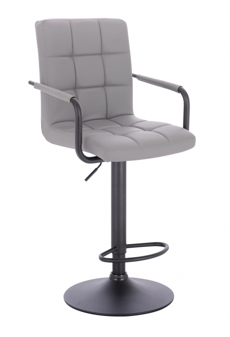 scaun de bar BERGEN, gri, baza neagra