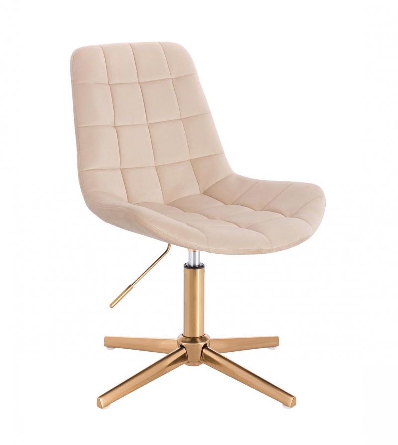 NORDFORM вращающееся кресло VOSS кремового цвета, золотистая основа
