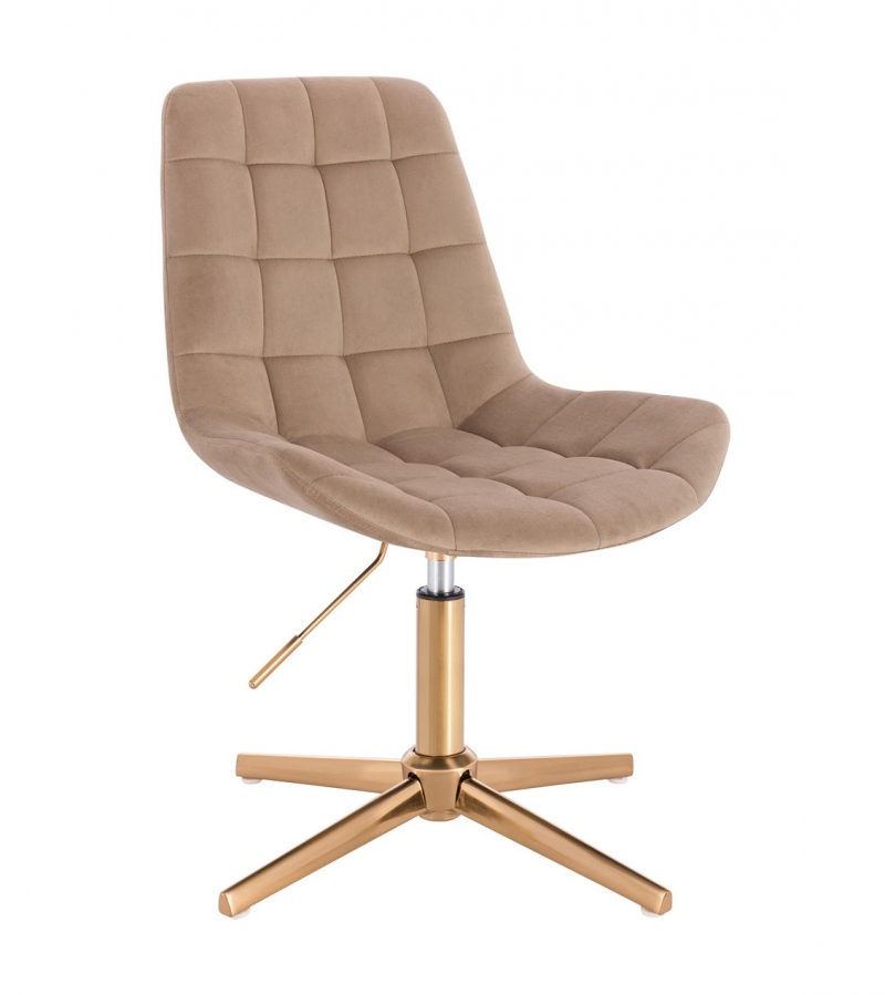 NORDFORM вращающееся кресло VOSS бежевого цвета, золотистая основа
