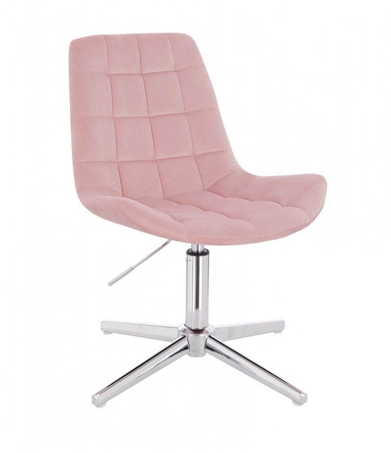 NORDFORM вращающееся кресло VOSS розового цвета, основание хромированное