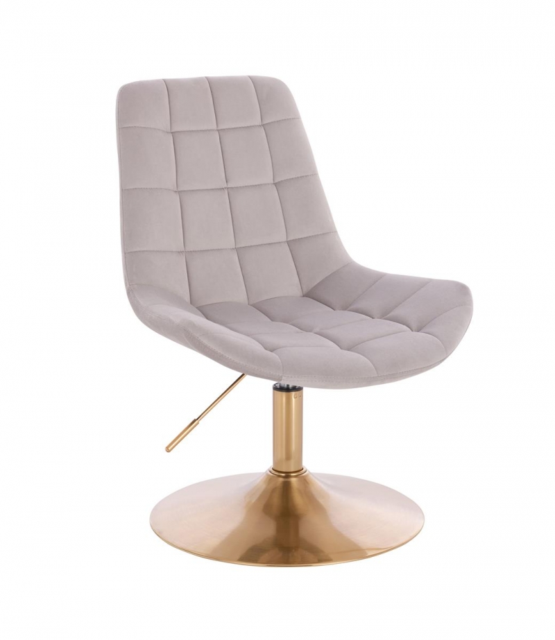 NORDFORM вращающееся кресло VOSS серого цвета, золотистая основа