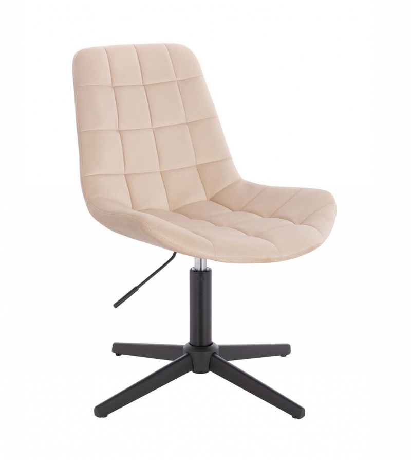 вращающееся кресло VOSS кремового цвета, черная основа
