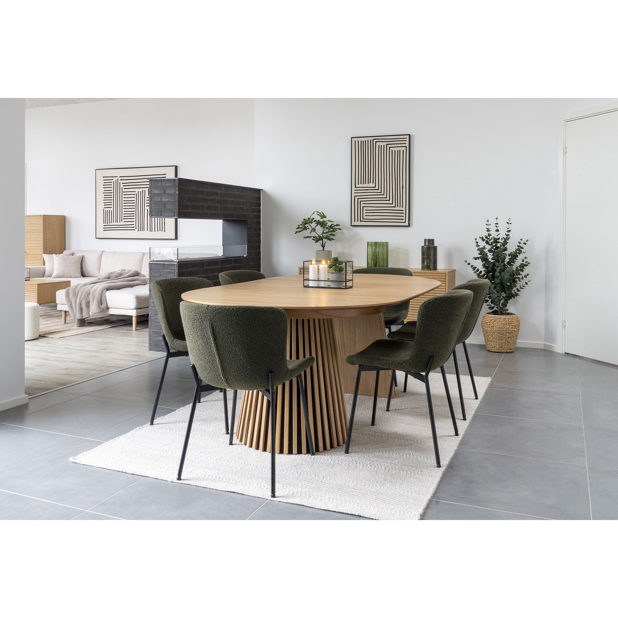 HOUSE NORDIC Masa Osaka ø120x120-160-200x75 см | Magazin de