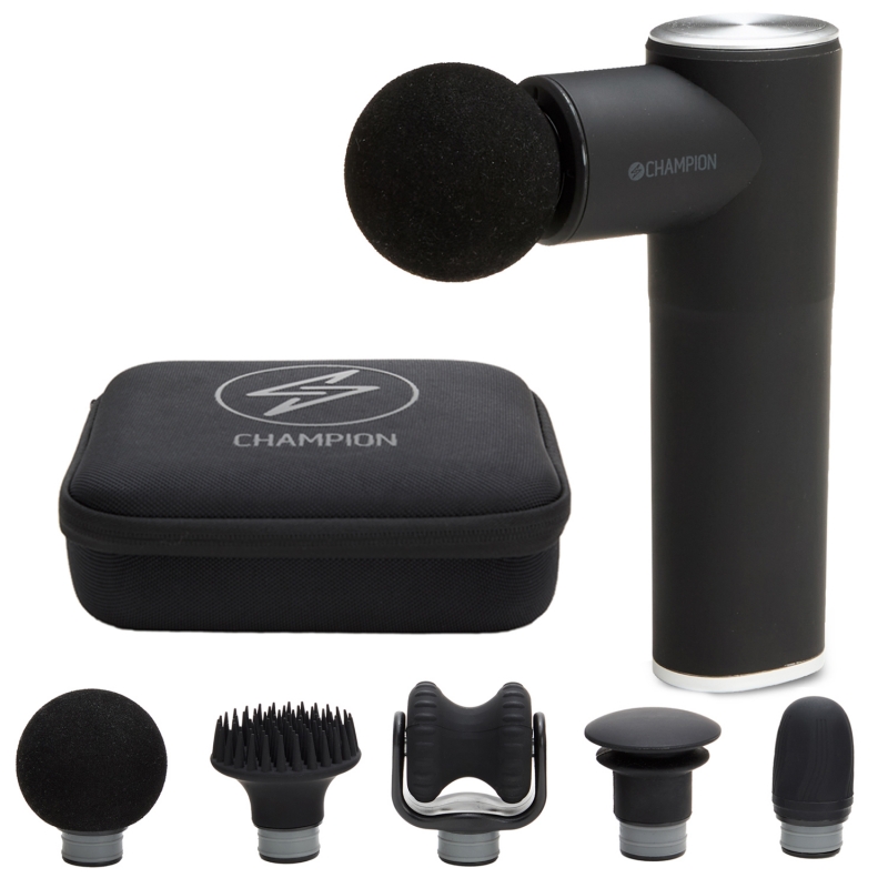 CHAMPION Массажный пистолет Compact Power 3300 об/мин 1800 мАч MG400 Черный