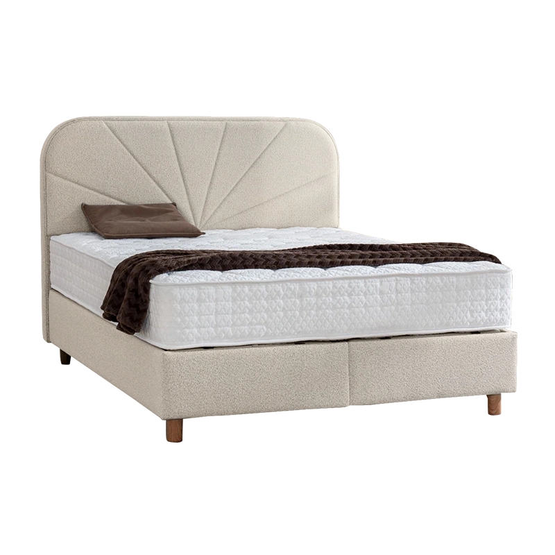 кровать с матрасом DELUX PREMIUM 180 х 200  кремовый