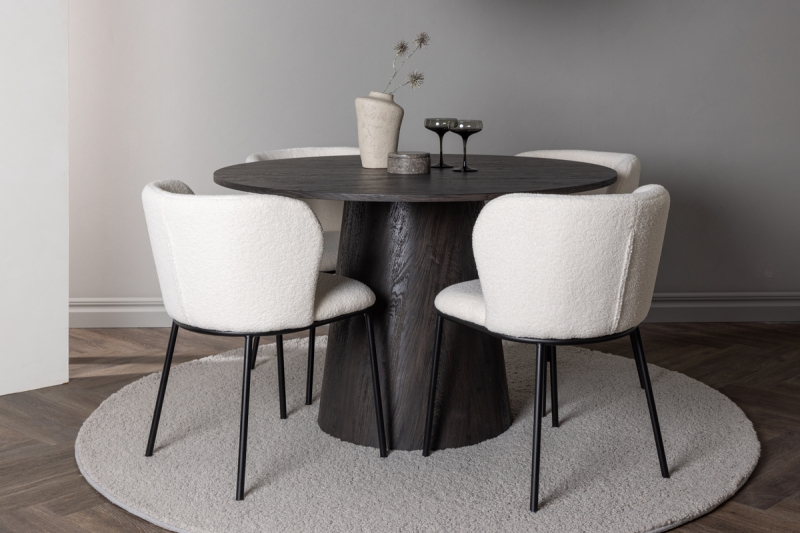 VENTURE HOME Masă LANZO+4 scaune EDINA