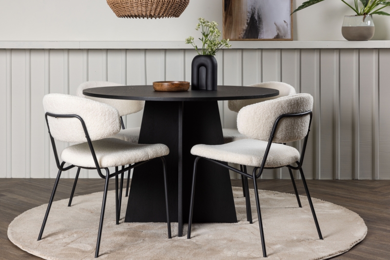 VENTURE HOME Masă BOOTCUT + 4 scaune CHICO