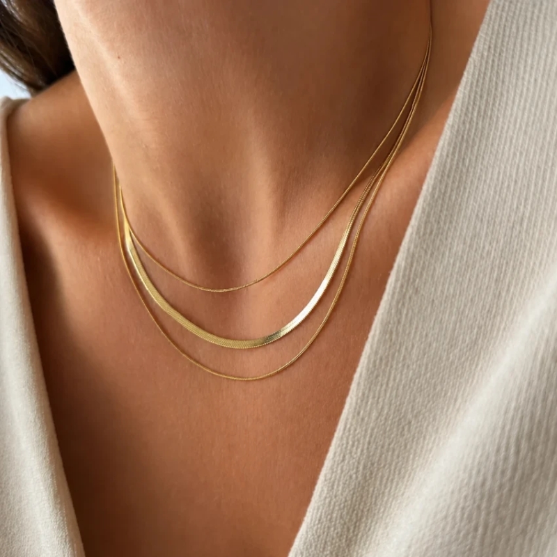 ECARLA Colier Trio Line Gold